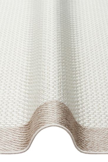 Grande85 Beige Cream Plain Bordered Indoor Rug