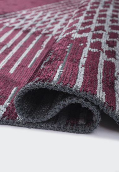 Red & White Wicklow Geometric Area Rug