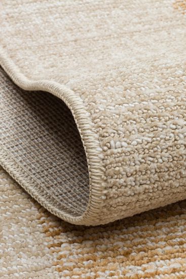 Patara85 Beige Plain Bordered Living Room Rug