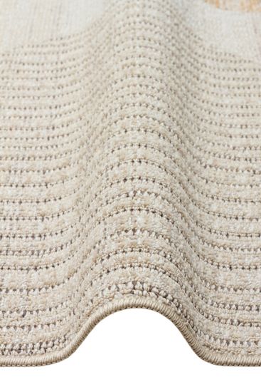 Patara85 Beige Cream Geometric Living Room Rug