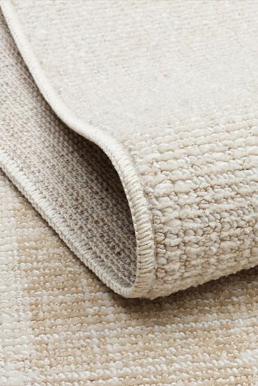 Patara85 Beige Patterned Bordered Bedroom Rug