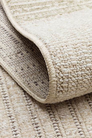 Patara85 Beige Copper Geometric Bedroom Rug