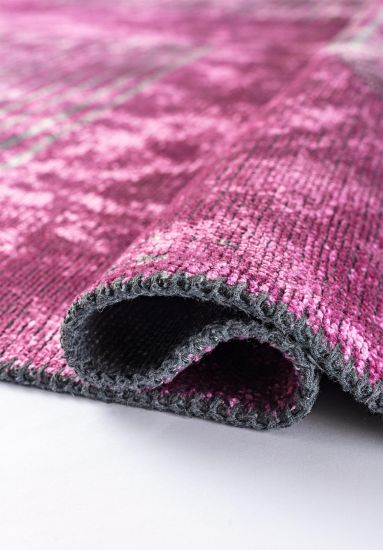 Pink & Grey Wicklow Geometric Living Room Rug