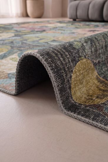 Coloris85 Multicolour Modern Floral Bedroom Rug