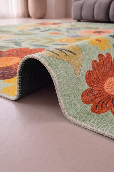 Coloris85 Multicolour Floral Living Room Rug