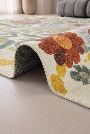 Coloris85 Floral Multicolour Indoor Rug