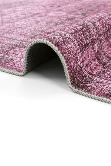 Private85 Pink Modern Patterned Indoor Rug