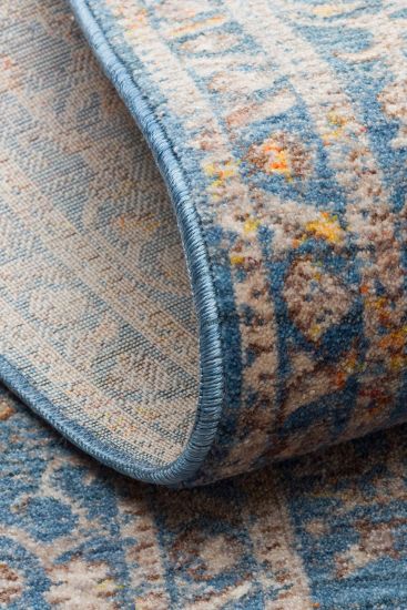 Panama85 Blue Beige Modern Patterned Indoor Rug
