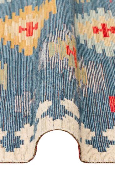 Beykoz85 Multicolour Geometric Bordered Indoor Rug