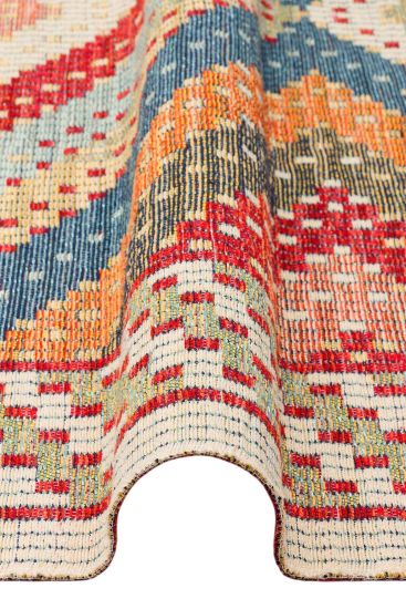 Beykoz85 Multicolour Geometric Bordered Area Rug