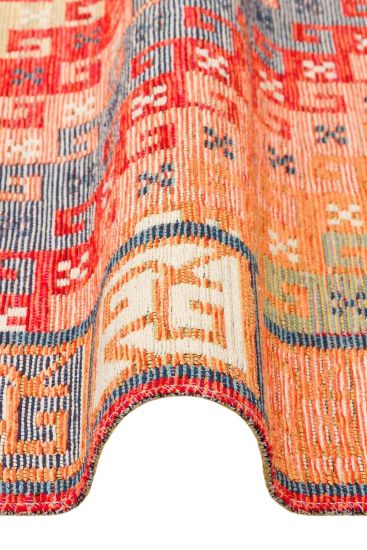 Multicolour Beykoz85 Geometric Bordered Living Room Rug
