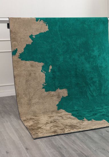 Croftweave Abstract Green & Brown Area Rug
