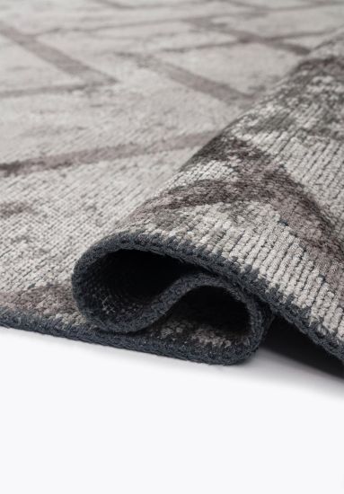 Hearthhaven Grey Geometric Indoor Outdoor Rug