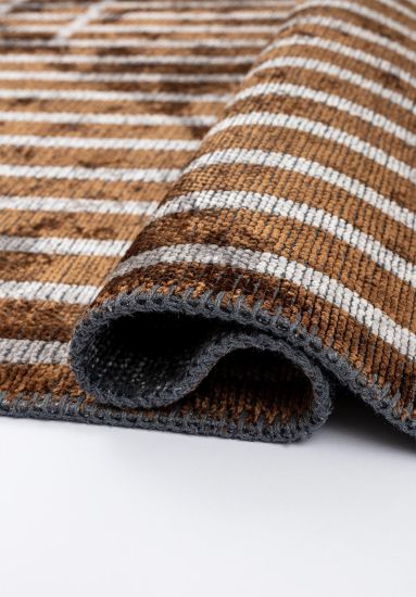 Hearthloom Brown & Grey Geometric Living Room Rug