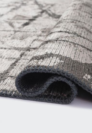 Shamrock Grey Abstract Modern Area Rug