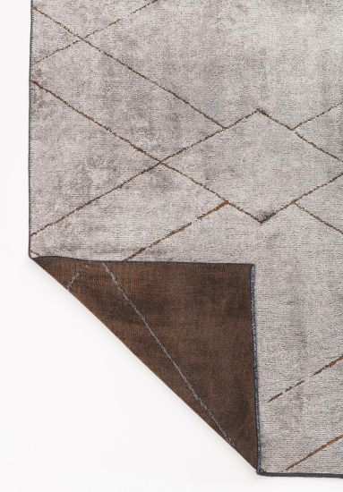 Zenith Grey & Brown Geometric Living Room Rug