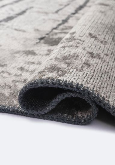 Zephyr Grey Abstract Modern Living Room Rug
