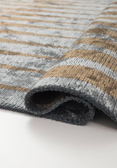 Meddley Grey & Brown Geometric Dining Room Rug