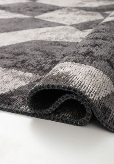 Emanate Grey & Cream Abstract Modern Rug