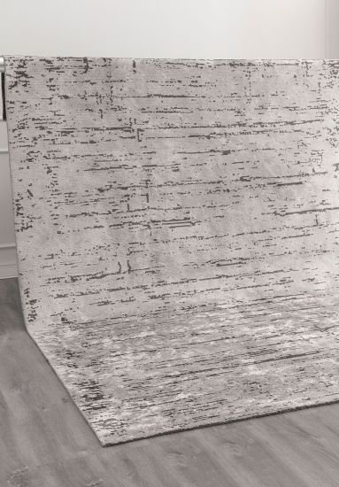 Grey Effervesce Abstract Dining Room Rug
