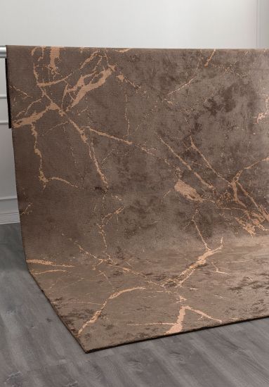 Brighten Brown Abstract Indoor Outdoor Rug