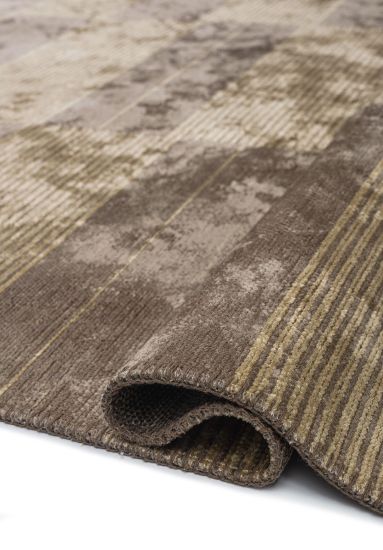 Finery Yellow & Brown Geometric Living Room Rug