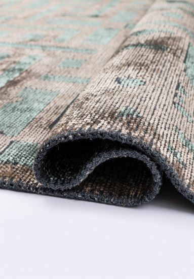 Solstice Green & Grey Distressed Outdoor Rug