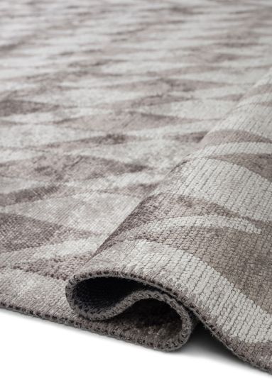 Fuchsia Grey Geometric Area Rug