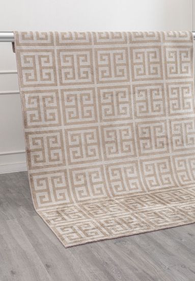 Foliage Beige & Cream Geometric Area Rug