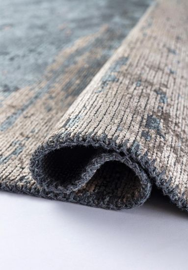 Nirvana Grey & Blue Abstract Indoor Outdoor Rug