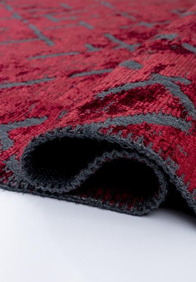 Geometric Red Jubilant Living Room Rug