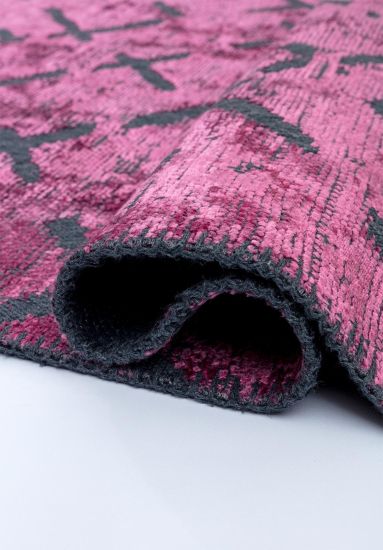 Jubilant Pink & Grey Geometric Modern Rug