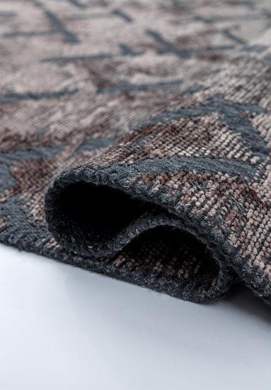 Jubilant Grey Brown Geometric Area Rug
