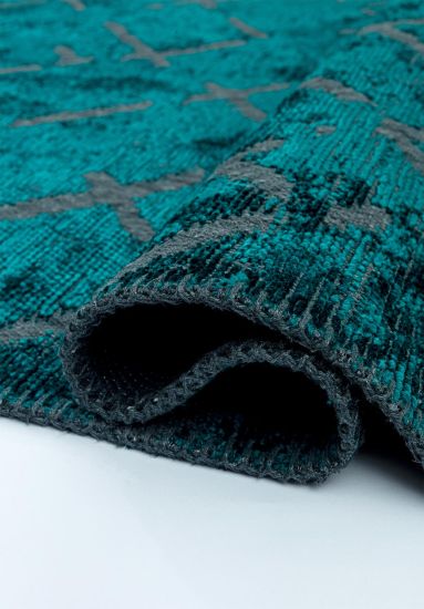 Jubilant Geometric Blue Grey  Modern Area Rug
