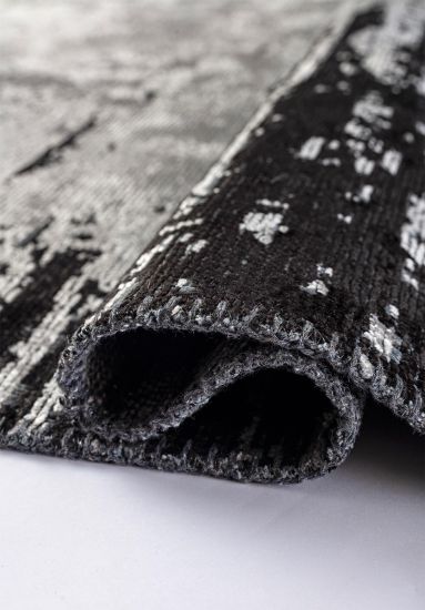 Grey & Black Nirvana Indoor Outdoor Abstract Rug