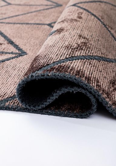 Geometric Brown & Grey Reverie Modern Rug