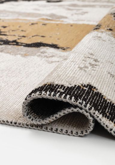 Paradigm Grey & Black Abstract Area Rug