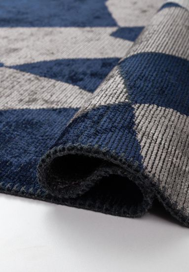 Reverence Blue & Grey Abstract Modern Rug