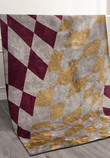 Odyssey Grey & Yellow Abstract Area Rug