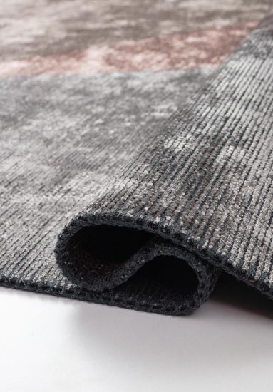 Geometric Brown & Grey Synchrony Area Rug