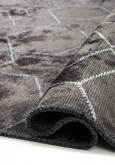 Glister Grey & Blue Geometric Area Rug