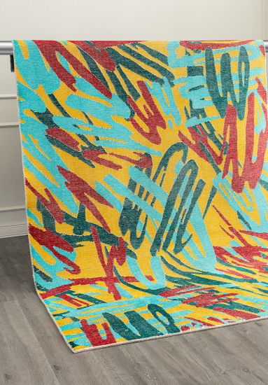 Abstract Multicolour Gleeful Outdoor Rug