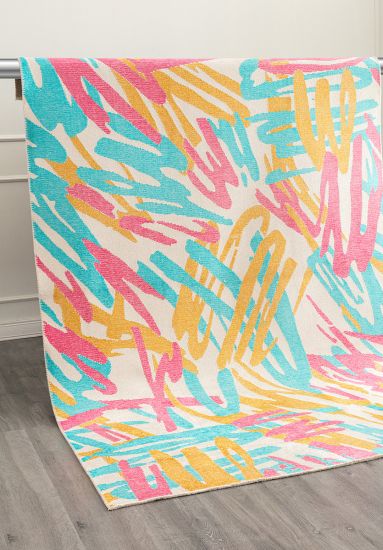 Gleeful Multicolour Abstract Area Rug
