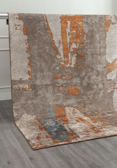 Paradigm Grey & Brown Abstract Rug