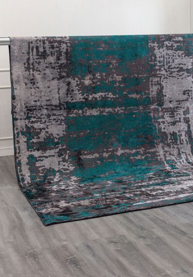 Alchemy Blue & Grey Abstract Modern Rug