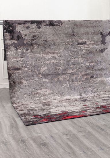 Adonis Grey Brown Abstract Area Rug