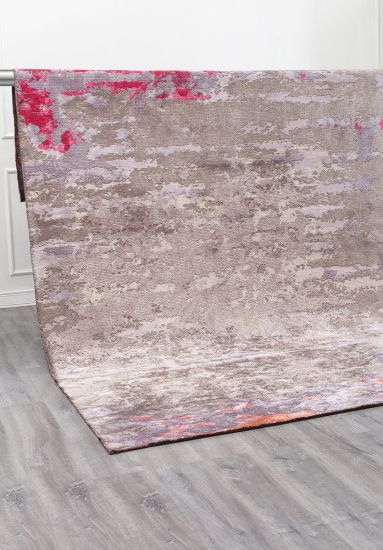 Abstract Red & Grey Adonis Modern Rug