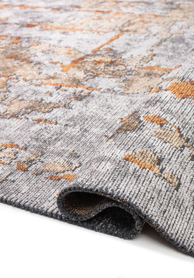 Elite Grey Beige Abstract Area Rug