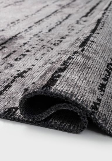 Cascade Grey & Black Abstract Area Rug