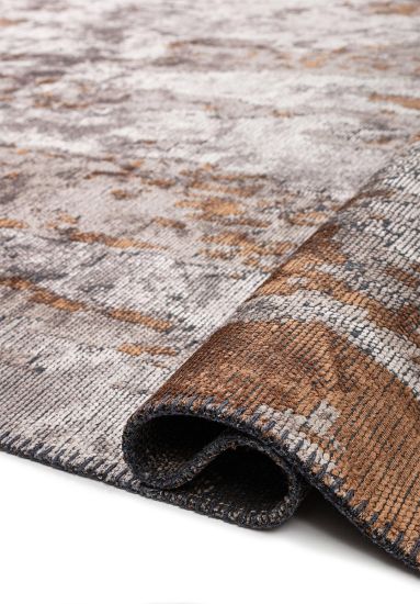 Amity Grey & Brown Abstract Modern Rug